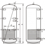 Concept 1WT-1000-10 puffertartály, egy hőcserélős - 1000 literes - magasság 198 cm